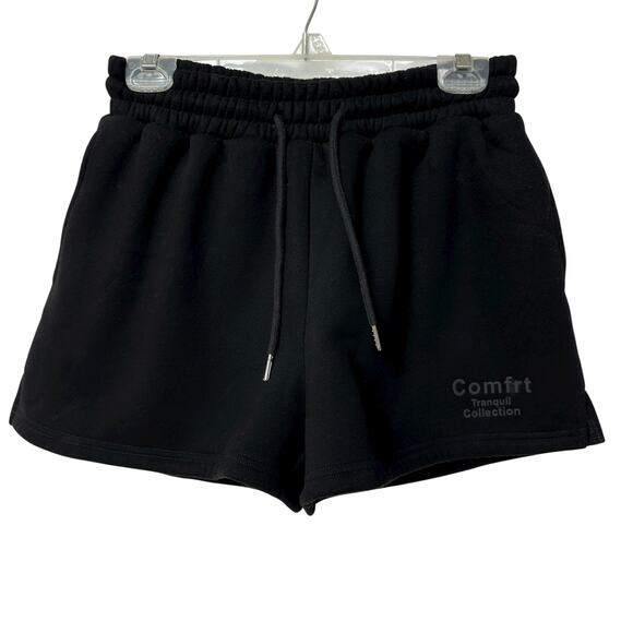 Comfrt Sweat Shorts Obsidian Black Tranquil Loungewear Beach Women's Size Medium - Picture 1 of 10